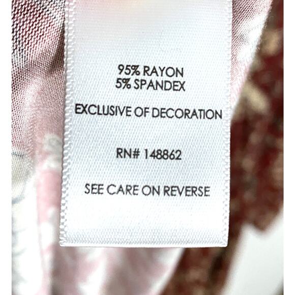 Torrid Super Soft Knit Mini Jersey Mock Neck Skater Dress 5X Bell Sleeves Floral - Picture 6 of 8